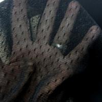 Resille lycra noire a plumetis 4 