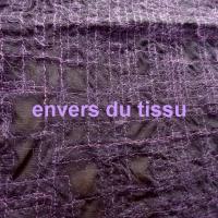 Resille lycra noire et laine angora prune cousu facon geometrique 7