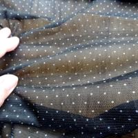 Resille lycra noire pois blancs 1 