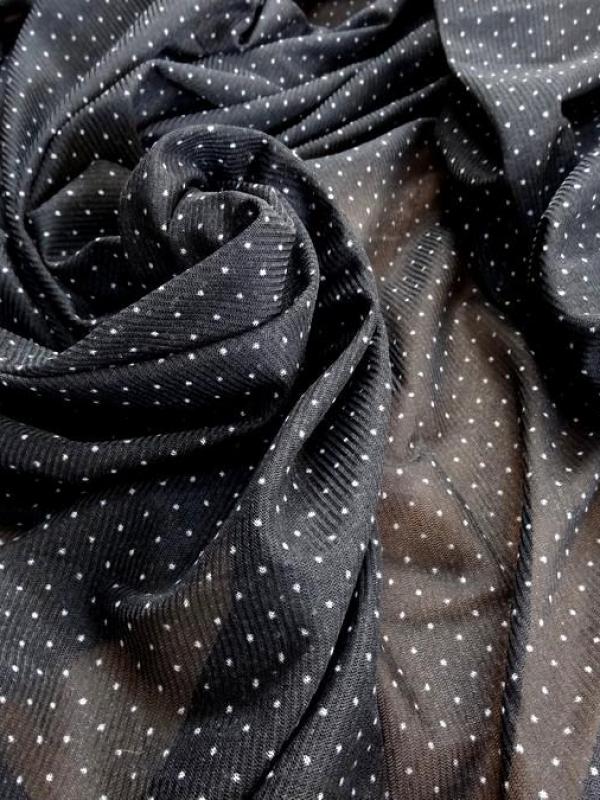 Resille lycra noire pois blancs 2 