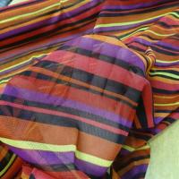 Resille lycra rayee framboise violet ocre 2 