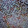 Resille lycra rose pale imprime motif papillon 1 