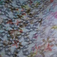 Resille lycra rose pale imprime motif papillon 2