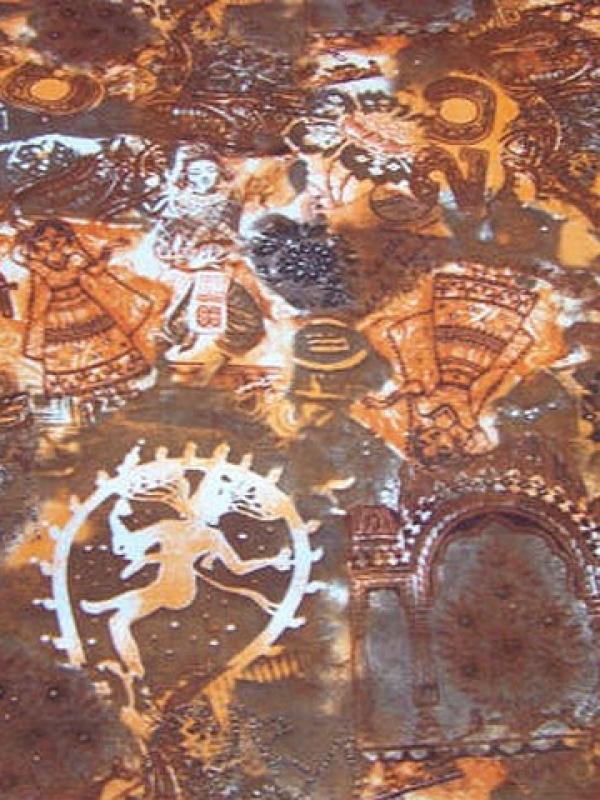 Resille lycra shiva teintes brun citrouille 1 