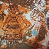 Resille lycra shiva teintes brun citrouille 2