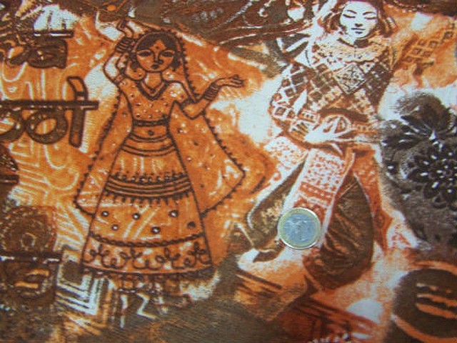 Resille lycra shiva teintes brun citrouille 2