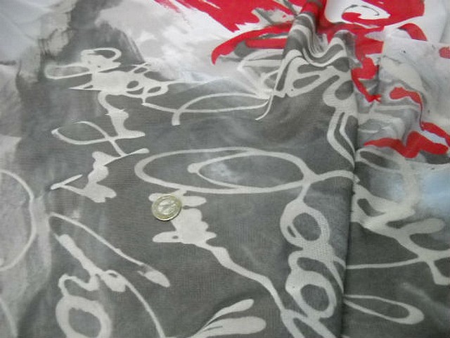 Resille lycra signatures gris et rouge 1