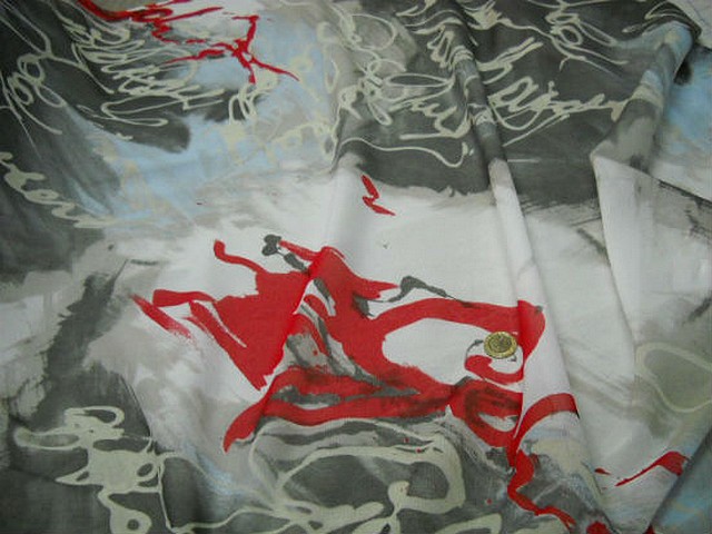 Resille lycra signatures gris et rouge 2