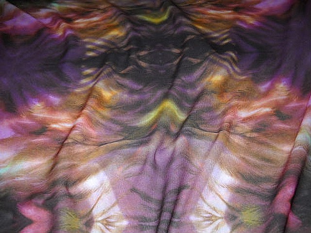 Resille lycra tie and dye ocre violet 1 