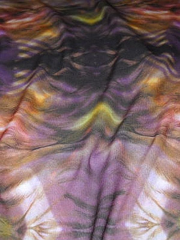 Resille lycra tie and dye ocre violet 1 