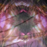 Resille lycra tie and dye ocre violet 3 