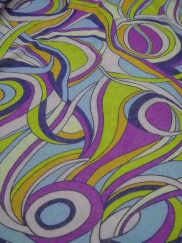Resille mousse motif vintage psychedelique 1 