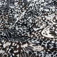 Resille noir et blanc grands papillons 1 