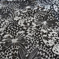 Resille noir et blanc grands papillons 2 