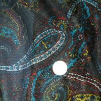 Resille noire cachemire teintes cyan rouge citron 2 