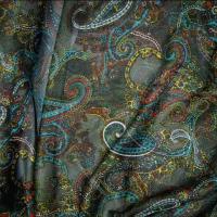 Resille noire cachemire teintes cyan rouge citron 3