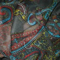 Resille noire cachemire teintes cyan rouge citron 4 