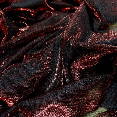 Resille noire fils lurex rouge 2 