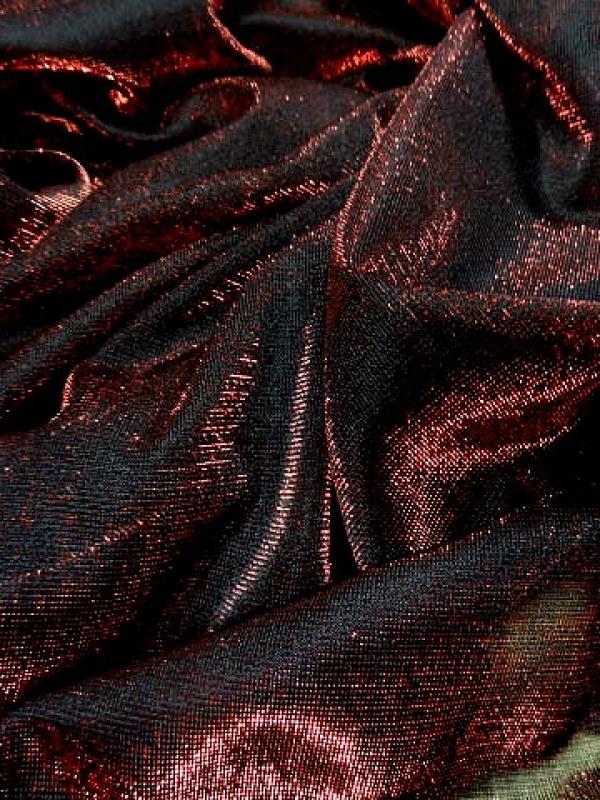 Resille noire fils lurex rouge 2 