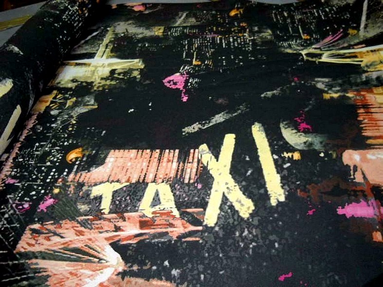 Resille noire motif urbain 1