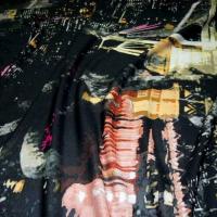 Resille noire motif urbain 2