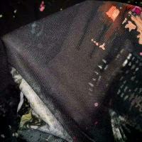 Resille noire motif urbain 3 