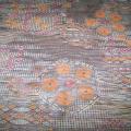 Resille patchwork ethnique sepia orange et rose 1 