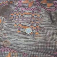 Resille patchwork ethnique sepia orange et rose 3