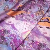 Resille rose orchidee motif femme au chapeau 2 