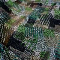 Resille semi transparente motifs en applique 2