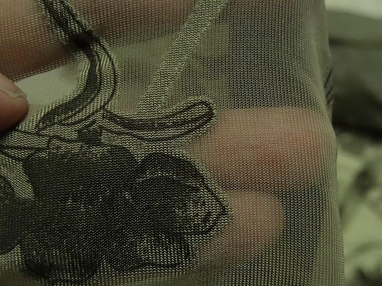 Resille tres fine kaki aspect devore 5