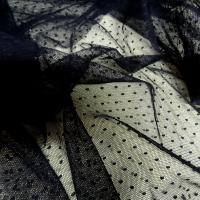 Resille tres fine noire a plumetis 2 