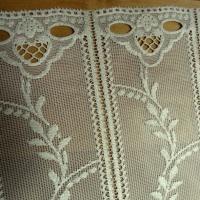 Rideau facon crochet blanc creme 1 68 m 2 