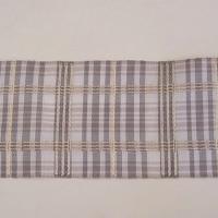 Ruban a carreaux blanc gris 2