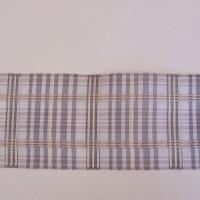 Ruban a carreaux blanc gris 3