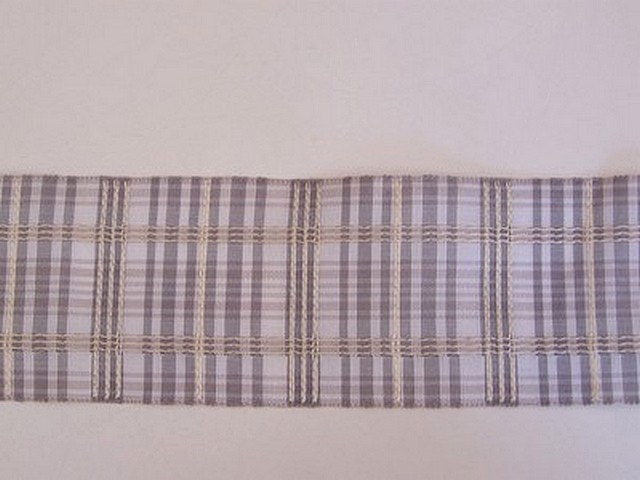 Ruban a carreaux blanc gris 3