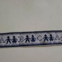 Ruban abc blanc bleu marine 1