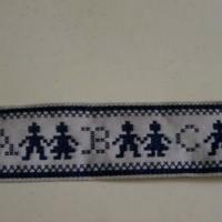 Ruban abc blanc bleu marine 2