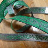 Ruban alienor argent et vert malachite 1
