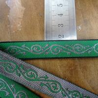 Ruban alienor argent et vert malachite 2