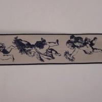 Ruban angelots blanc casse bleu marine 2 