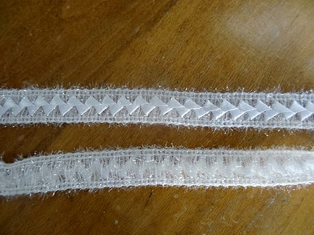 Ruban blanc rafia et satin 01