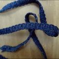 Ruban bleu jean facon nid d abeille 1