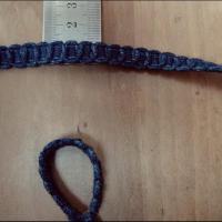 Ruban bleu jean facon nid d abeille 2
