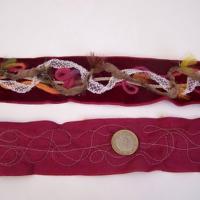 Ruban bohemienne velours pourpre 1 