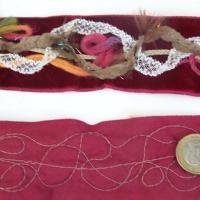 Ruban bohemienne velours pourpre 2 