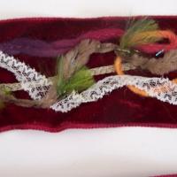 Ruban bohemienne velours pourpre 3 