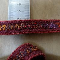 Ruban bordeaux laineux camaieux bouclettes 2 