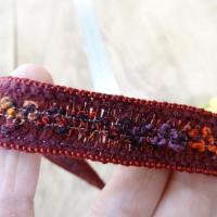 Ruban bordeaux laineux camaieux bouclettes 3 