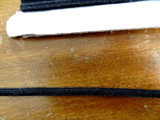 Ruban coton noir 3 mm 1 